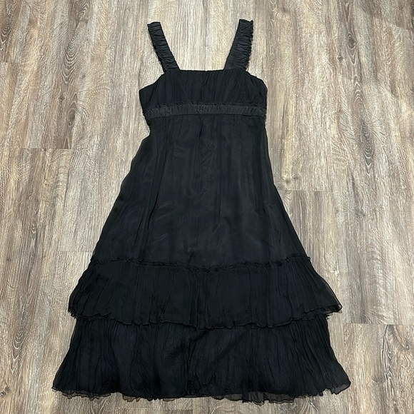 Zara Women’s Black Ruffle Dress - Size Small - Picture 1 of 3